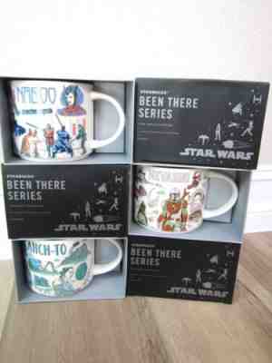 3 NEW DISNEY STARBUCKS BEEN THERE STAR WARS COFFEE MUG SET AHCH-TO NEVARRO NABOO - Sold on eBay Aug 28, 2022 for $94.99