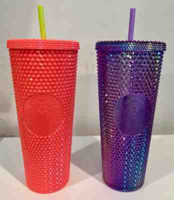 Starbucks 2022 Purple Oil Slick And Summer Studded Dragon Fruit. 24oz Tumbler - Sold on eBay Jun 23, 2022 for $90.00
