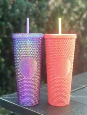 ~2 RARE Starbucks Purple Oil Slick Dragon Fruit Studded Tumbler Cup Dragonfruit~ - Sold on eBay Jul 06, 2022 for $90.00