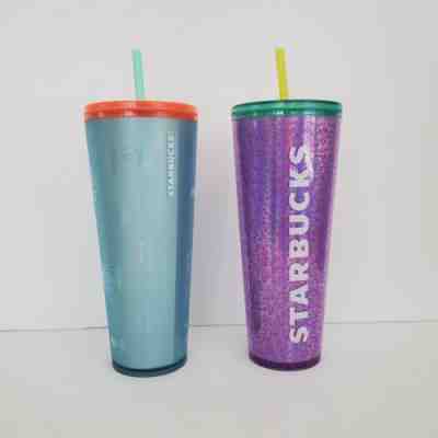 (2) New 2022 Summer Back To School Tumblers Purple Bubble Emoji Cold Cup Venti - Sold on eBay Jul 12, 2022 for $90.00