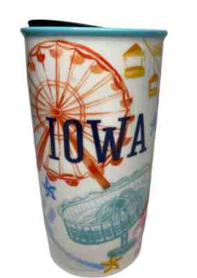Starbucks 2017 IOWA State Fair Ceramic Tumbler Travel Mug 12oz Collectible - Sold on eBay Aug 07, 2022 for $89.00