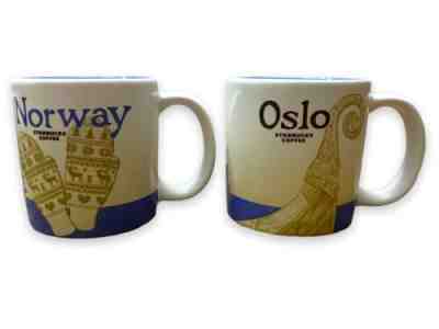 Starbucks City Oslo Norway Mug Cup Set of two Demitasse 3oz Espresso Cappuccino