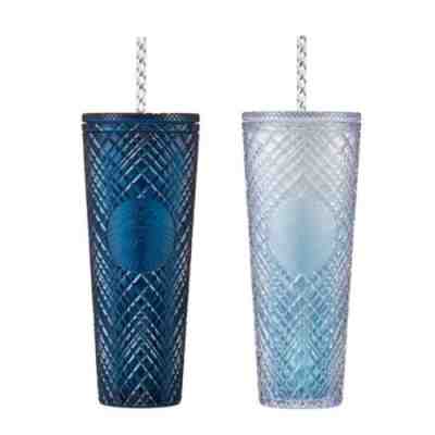 Starbucks Korea 22 Wave Jeweled + Ocean Jeweled Cold Cup SET 2022 Summer 2 - Sold on eBay Aug 18, 2022 for $85.77