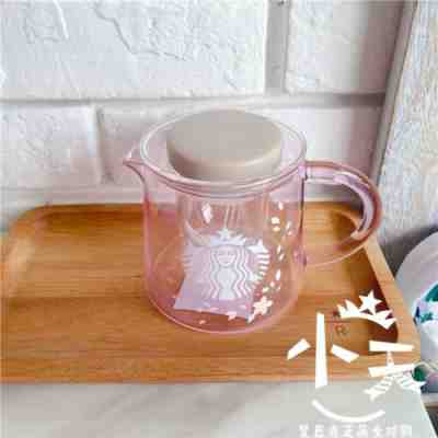 Starbucks Korean Spring Pink Cherry Blossom 500ml Goddess Glass Tea Kettle New - Sold on eBay Aug 13, 2022 for $85.49