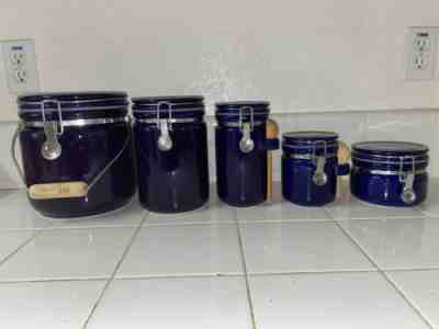 Bee House Porcelain Air-Tight Canister Jars Blue Cobalt (Set of 5) Japan / Rare! - Sold on eBay Jun 22, 2022 for $85.00