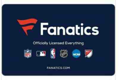 Fanatic Giftcard $100 Balance *FREE SHIPPING* - Sold on eBay Aug 19, 2022 for $85.00