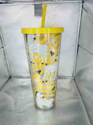 STARBUCKS - Zebra Venti 24 oz Cold Cup Tumbler Yellow / Black Mint Condition - Sold on eBay Aug 24, 2022 for $85.00