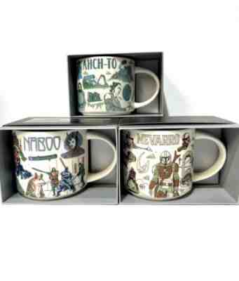 Disney 2022 Star Wars Starbucks Been There Mugs Set of 3 Naboo, Ahch-To, Nevarro - Sold on eBay Aug 25, 2022 for $85.00