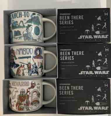 Disney 2022 Star Wars Starbucks Been There Mugs Set of 3 Naboo, Ahch-To, Nevarro - Sold on eBay Aug 28, 2022 for $85.00