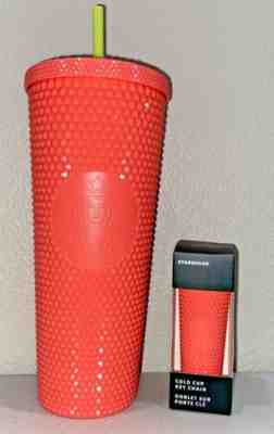 Starbucks Summer 2022 Dragonfruit Studded 24oz Venti Tumbler & Key Chain NEW - Sold on eBay Jul 12, 2022 for $84.99