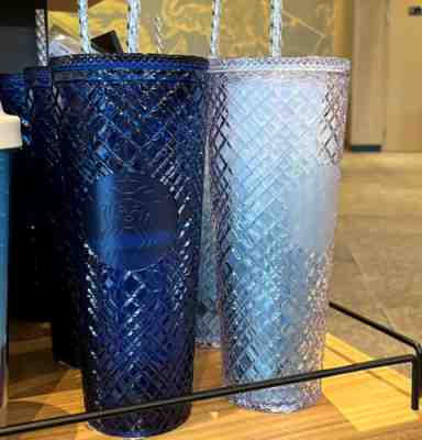 Starbucks Korea 2022 Wave Jeweled + Ocean Jeweled Cold Cup Sets 24oz - Sold on eBay Aug 10, 2022 for $84.99