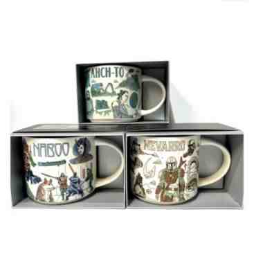 Disney 2022 Star Wars Starbucks Been There Mugs Set of 3 Naboo, Ahch-To, Nevarro - Sold on eBay Jun 15, 2022 for $84.00