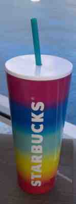 STARBUCKS Rainbow Pride Stainless Steel Tumbler Cup Summer 2022 From Mexico 24oz - Sold on eBay Jul 22, 2022 for $84.00