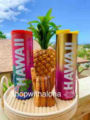 Starbucks HAWAII COLLECTION 16oz PINEAPPLE & Tropical Insulated Tumbler Set of 2