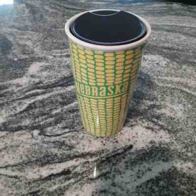 Starbucks Nebraska 12 oz Corn Cob Coffee Green 12oz Mug Tumbler w/ Lid RARE - Sold on eBay Jun 10, 2022 for $80.00