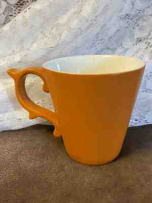 Starbucks Coffee Tazo Tea Mug Cup Rococo Scroll Handle Set Of 4 Orange