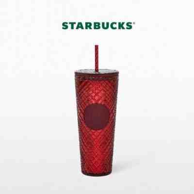 Starbucks Thailand Official Jeweled Red Holiday Plastic Cold Cup 24oz - Sold on eBay Jun 14, 2022 for $80.00
