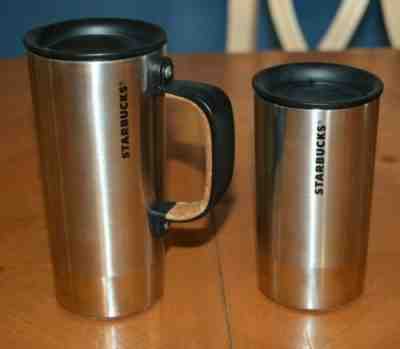 VINTAGE STARBUCKS RARE HARD TO FIND PAIR OF 2012 STAINLESS STEEL CORK TUMBLERS - Sold on eBay Jul 29, 2022 for $80.00