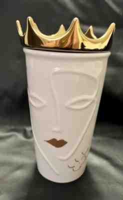 Starbucks 2016 Siren Ceramic Travel Mug Tumbler with Gold Crown Lid 10 oz - Sold on eBay Aug 04, 2022 for $80.00