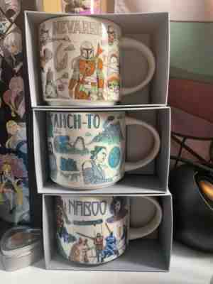 Disney 2022 Star Wars Starbucks Been There Mugs Set of 3 Naboo, Ahch-To, Nevarro - Sold on eBay Aug 19, 2022 for $80.00