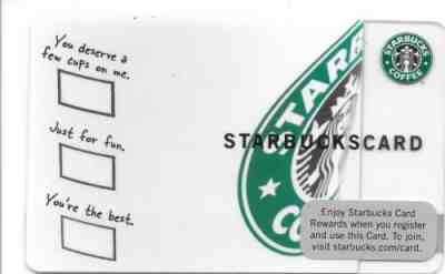 STARBUCKS INDIANAPOLIS TEST CARD "JUST FOR FUN" - MINT - SCARCE - Sold on eBay Aug 22, 2022 for $80.00
