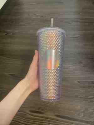 Starbucks Tumbler 24 oz RARE 2018 Rainbow Iridescent Studded Unicorn Cold Cup - Sold on eBay Aug 29, 2022 for $80.00