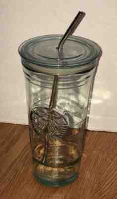 Starbucks 20oz Venti Tumbler Recycled Glass Cup - Lid Metal Straw Made in Spain - Sold on eBay Jul 05, 2022 for $79.99