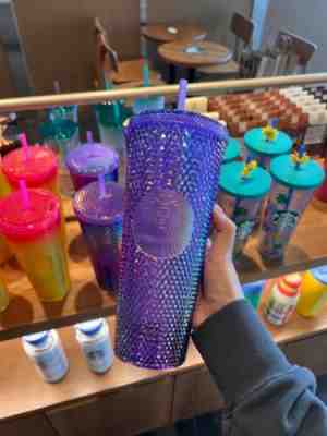 New Starbucks 2022 Purple Oil Slick 24oz Studded Cup Tumbler - Sold on eBay Jul 19, 2022 for $79.99