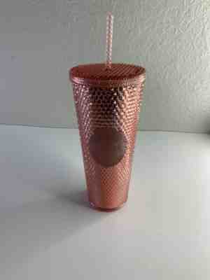RARE BNWT Starbucks Rose Gold Studded Tumbler Venti 24oz Hologram 2019 - Sold on eBay Aug 04, 2022 for $79.99