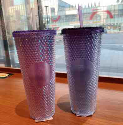 Starbucks Korea 2022 Cherry Blossom Pinkbeam & Purplebeam Stud Cold cup Set +DHL - Sold on eBay Jun 28, 2022 for $79.00