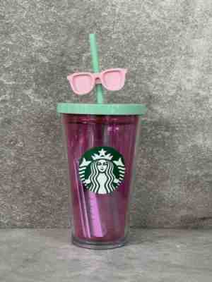 Starbucks 2019 Summer Siren Logo Pink Glasses Plastic Cup / Tumbler Brand New - Sold on eBay Aug 13, 2022 for $79.00
