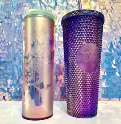 STARBUCKS Summer 2022 Purple Oil Slick Venti Tumbler & ï¿¼ Iridescent Mermaid Set - Sold on eBay Jun 06, 2022 for $78.00