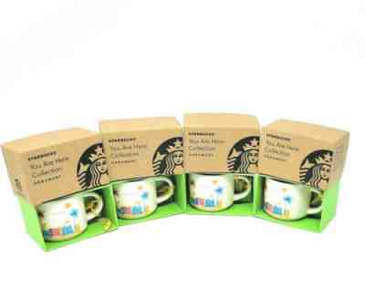 4x Starbucks Florida Ornament Espresso Mini Mugs Set 2oz Cups W/string Boxed New - Sold on eBay Jul 26, 2022 for $77.99