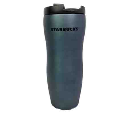 Starbucks Lucy Curvy Stainless Steel Tumbler Matte Teal 12 oz Coffee Thermos Mug