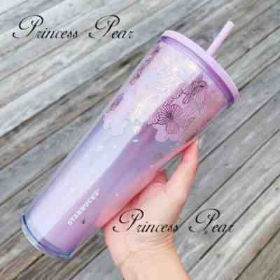 Starbucks Tumbler Venti 24 Oz. Cold Cup Pink Falling Cherry Blossom Sakura 2022 - Sold on eBay Aug 07, 2022 for $75.95