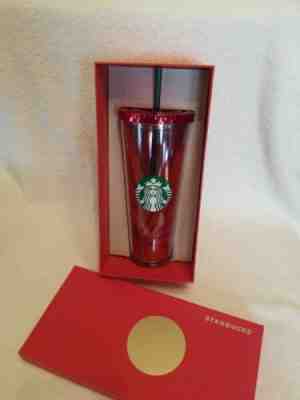 Starbucks Vintage Holiday 2014 Pink / RED SPLASH 24oz NWT / NIB - Sold on eBay Jun 03, 2022 for $75.00