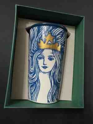 STARBUCKS 2016 SIREN WITH GOLD CROWN COFFEE TEA TUMBLER MUG CUP 12 FL OZ - Sold on eBay Jun 13, 2022 for $75.00