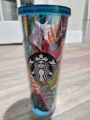 STARBUCKS RARE | Metallic Tropical Leaves Aloha Tumbler US Release Cold Cup - Sold on eBay Jun 14, 2022 for $75.00