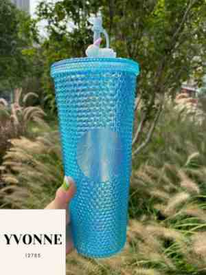 Starbucks 2020 China Blue Studded Tumbler Blue Diamond Tumbler Bunny Topper 24oz - Sold on eBay Jul 20, 2022 for $75.00