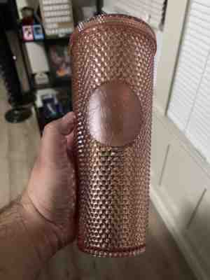 RARE BNWT Starbucks Rose Gold Studded Tumbler Venti 24oz Hologram 2019 - Sold on eBay Jul 22, 2022 for $75.00