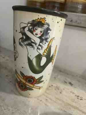 Starbucks Mermaid Siren Sailor Tattoo Ceramic Travel Mug Tumbler 2015 RARE - Sold on eBay Jul 26, 2022 for $75.00