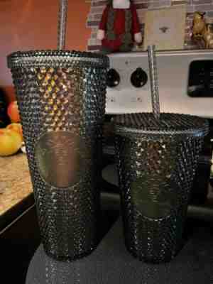 Starbucks Black Oil Slick Studded Tumbler Venti and Grande Set New - Sold on eBay Jul 27, 2022 for $75.00