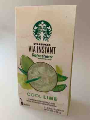Starbucks VIA Instant Cool Lime Refreshers Box of 5 Packets - Sold on eBay Aug 22, 2022 for $75.00