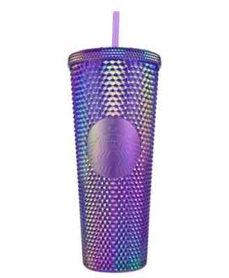 Starbucks Summer 2022 Purple Oil Slick Venti 24oz Bling Studded Cold Cup Tumbler - Sold on eBay Jun 12, 2022 for $74.99