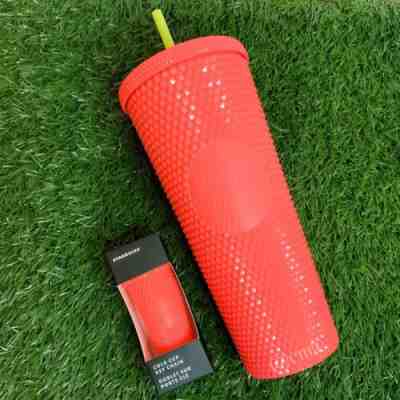 Starbucks Summer 2022 Dragonfruit Studded 24oz Venti Tumbler & Key Chain (NEW) - Sold on eBay Jun 21, 2022 for $74.99
