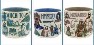 IN HAND Disney Star Wars Starbucks Mugs set of 3 Naboo, Ahch-To, Nevarro - Sold on eBay Jul 27, 2022 for $74.99