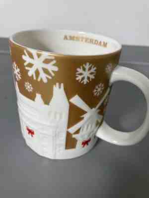 RARE NEW W/SKU Starbucks AMSTERDAM Holiday - Gold City Icon Relief Mug SOLD OUT - Sold on eBay Aug 11, 2022 for $74.99