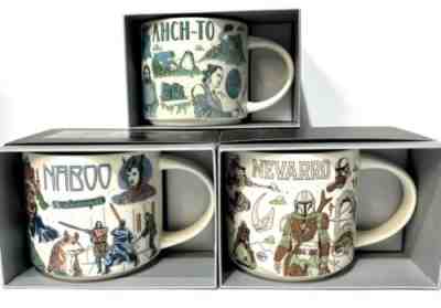 Disney 2022 Star Wars Starbucks Been There Mugs Set of 3 Naboo, Ahch-To, Nevarro - Sold on eBay Aug 18, 2022 for $74.99
