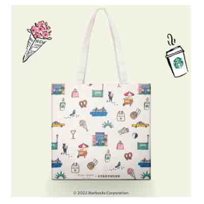 Starbucks Kate Spade Tote Bag New York 2022 Summer NYC Icon Taxi Cab Liberty - Sold on eBay Jun 29, 2022 for $73.00