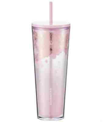 Starbucks Korea 2022 Cherry Blossom Fall Petals Pink Cold cup 24oz Tumbler - Sold on eBay Aug 11, 2022 for $72.99